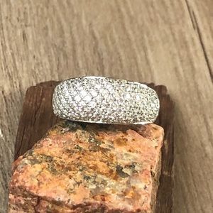 New Diamonbliss Sterling silver pave cz ring